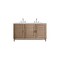 James Martin Vanities Portland 60in Double Vanity Whitewashed Walnut w/ 3 CM Ethereal Noctis Quartz Top 620-V60D-WW-3ENC - alternate 1